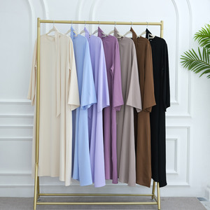 Abbigliamento Islamico di Lusso Fatto a Mano Abaya 2025 Pizzo 3D Testurizzato Floreale con Perle Abaya Aperto da Donna Abito Musulmano Set Abaya 3 Pezzi - Product Image 5