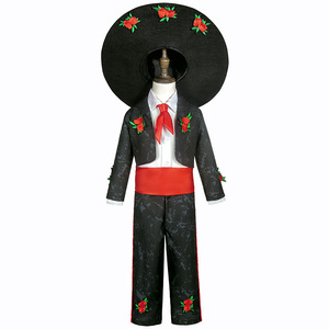 Costume mexicain du jour des morts pour enfants, tenue de cosplay d'halloween pour enfants, vêtements de danse pour spectacle - Product Image 5