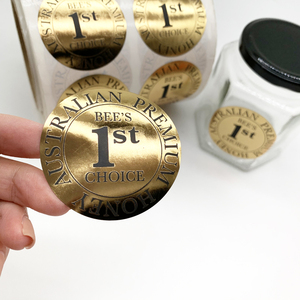 Không thấm nước tùy chỉnh tự dính in Vòng logo cà phê nhãn dán nhãn cho cốc nhựa - Product Image 1