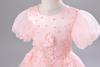 Offre Spéciale maille broderie enfants princesse robe de bal formelle fête d'anniversaire robes enfants vêtements fille robe de mariée