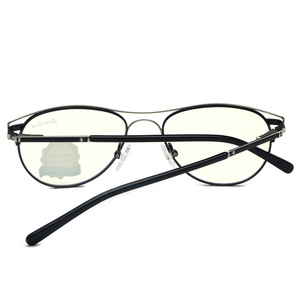 Nouvelles lunettes de lecture anti-lumière bleue en métal pour femmes, monture complète argentée 5125 - Product Image 2