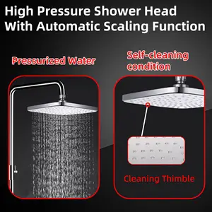 360-Grad-Selbstreinigender Regenfall-Duschkopf und Handbrause mit Hochdruck wassersparendes Dusch-Set für Badezimmer