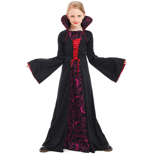 Para <span class=keywords><strong>Amazon</strong></span> Trade <span class=keywords><strong>Vestido</strong></span> de Halloween para niñas europeas americanas Negro Púrpura Estilo vampiro medieval para <span class=keywords><strong>princesa</strong></span> infantil - Product Image 2