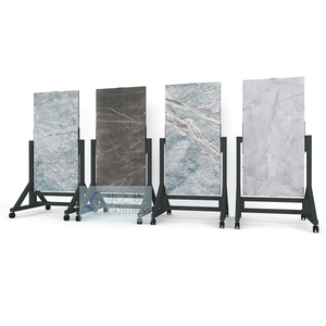 Support de sol en bois moderne de l'usine Foshan support d'échantillon de carreaux de céramique en marbre rotatif présentoirs en bois dur <span class=keywords><strong>ardoise</strong></span> présentoir en métal - Product Image 3