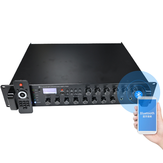 Professional Six-Zone Public Address Power Amplifier Independent Volume Control for Multi-Area Background Music Paging
