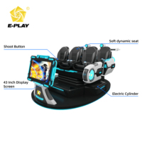 EasyPlay VR Magic UFO, simulateur VR 9D pour 6 joueurs, chaise à mouvement avec 35 jeux et vidéos pour usage commercial
