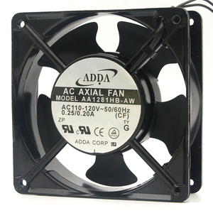 AA1281HB-AW ADDA 110-120V 50/60Hz 120*120*38มม. 12038 12ซม. พัดลมระบายความร้อนกรอบอลูมิเนียมแบริ่งคู่ - Product Image 3