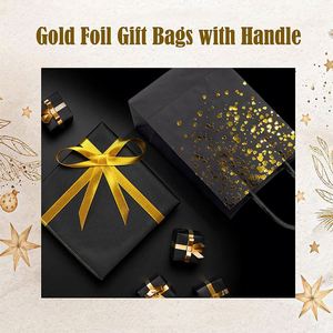 Bolsas de Papel con Asas para Regalos, Graduaciones, Cumpleaños, Bolsas de Regalo Kraft para Compras, Fiestas, Envoltorios para Comida para Llevar - Product Image 4