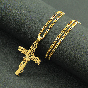 Hot Selling Exquisite Simple <b>Cross</b> Pendant Necklace Hiphop Stainless Steel <b>Chain</b> Unisex's Necklaces Wholesale Jewelry Trendy - Product Image 1