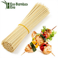 Bâtonnets de bambou biodégradables écologiques de type rond pour hot-dogs, fruits et grillades pour les fêtes