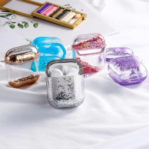 Para Airpod Case 1 2 3 PRO PC Hard Transparent Quicksand Liquid Bling Glitter Funda de auriculares de lujo - Product Image 2