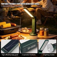 Lampe de poche solaire pliable, 4 modes d'éclairage, lanterne de camping, lampe de travail, rechargeable par type-c, lampe d'extérieur Portable, haute luminosité