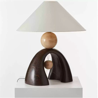Lampe de bureau vintage en bois, lampe de table rétro, abat-jour en dôme, lampe de lecture de chevet