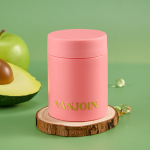 Conteneur de capsules résistant aux enfants personnalisable, pot en plastique pour huile de poisson, gélules d'oméga-3, haute clarté, HDPE, OEM, étiquette privée - Product Image 4