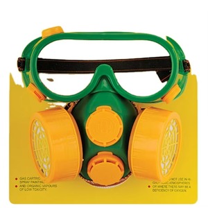 CITICITY Lot de 2 masques respiratoires de sécurité anti-gaz toxiques nocifs avec protection oculaire et lunettes de sécurité - Product Image 2