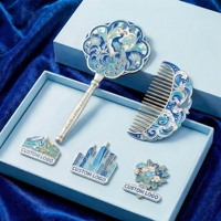 Aimants de réfrigérateur personnalisés en métal OEM en gros, aimants promotionnels 3D en alliage de zinc, miroir peigne souvenir, pour coffret cadeau
