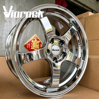 Velg Viorock 5 Spoke Chrome Forged 17 18 19 Inch 5x100 5x114.3 Custom Alloy Rims Cocok untuk Honda Toyota Mazda Subaru BRZ BMW