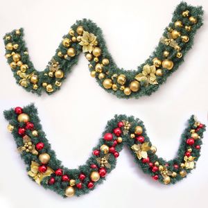 Guirnalda Navideña Decorativa de 2.7m de Largo, Tiras de Vid Sintético Encriptado para Escaparates, Guirnaldas de Flores Navideñas - Product Image 1
