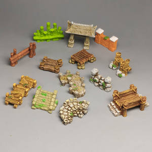 การตกแต่งภายในรถด้วยงานฝีมือทำจากเรซินของตกแต่งบ้านรั้วขั้นบันได<span class=keywords><strong>ประตู</strong></span>สะพานประดิษฐ์ขนาดเล็กของขวัญของตกแต่งบ้าน - Product Image 2