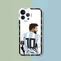 Coque de Téléphone Humoristique Personnalisée Cristiano R. Star de Football pour iPhone 14 15 Pro Max, Housse de Protection Mobile en Matériau PC