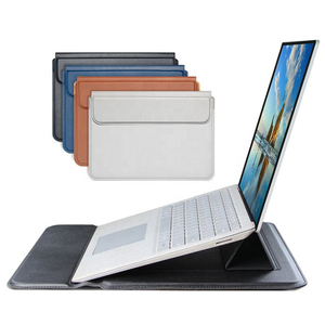 Porte-documents d'affaires en cuir PU de <span class=keywords><strong>luxe</strong></span> pour hommes et femmes, sac pour ordinateur portable 3 en 1 avec support pour <span class=keywords><strong>Macbook</strong></span> Air <span class=keywords><strong>Pro</strong></span> 14 pouces, étui pour Mac - Product Image 1