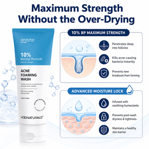 Espuma Limpiadora <span class=keywords><strong>Facial</strong></span> con 10% de Peróxido de Benzoilo <span class=keywords><strong>para</strong></span> el Acné, Control de Grasa y Limpieza Profunda <span class=keywords><strong>para</strong></span> <span class=keywords><strong>Piel</strong></span> Propensa a Imperfecciones, Marca Privada OEM - Product Image 3