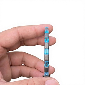 Natural Swiss Blue Topaz <b>Bracelet</b> 925 Sterling <b>Silver</b> Emerald Cut Gemstone Bangle Cuff Handmade Wholesale Jewelry Manufacturer - Product Image 1