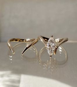 Bijoux fins sur mesure, bague en or massif 9k 10k 14k 18k PT or rose, or jaune, or blanc, diamant de laboratoire/pierre précieuse, fabrication en usine - Product Image 3