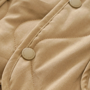 Cappotto a sbuffo trapuntato retrò da <span class=keywords><strong>uomo</strong></span> 100% <span class=keywords><strong>capispalla</strong></span> caldo con giacca da lavoro a rombi senza colletto - Product Image 6