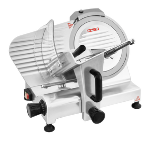 เครื่องหั่นเนื้อแบบกึ่งอัตโนมัติ ใบมีดขนาด 250 มม. ปรับความหนาการหั่นได้ 0.2-15 มม. ตัวเครื่องทำจากอะลูมิเนียมขัดเงา - Product Image 1