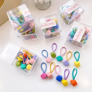  KPT002B colore coreano 10 pezzi di elastico in corda per ragazza in scatola accessori per capelli per bambini