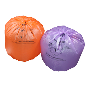 Strengthen Medical Garbage Bags Custom Logo Red Yellow Orange Plastic Trash Bags 13 30 55 Gallon <b>Large</b> Size - Product Image 2