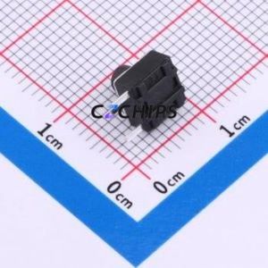TS-1095C-A6B3-D2 Tactile Switch Bent Lead Through Hole-3P,6x6mm Single Pole Single Throw Round Button 2.5N Right Angle Insert - Product Image 2