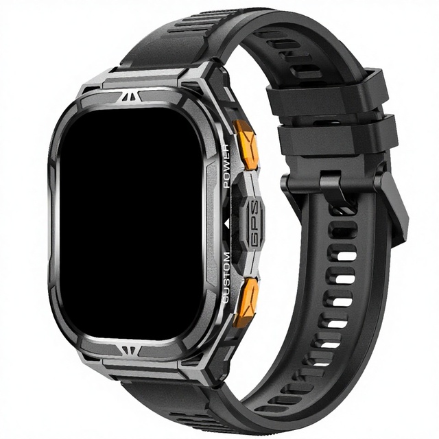 X5 High Quality GPS Sports Smart Watch Men 1.96 Inch AMOLED Compass 5ATM Waterproof Health Monitoring Outdoor Sports Smartwatch