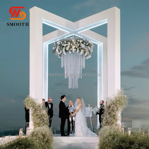 SMOOTH Luxury Events Decor Mandap <b>White</b> <b>Acrylic</b> Wedding Chuppah Backdrop Stand for Party Events - Product Image 2