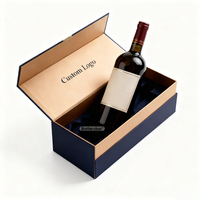 Scatola di Lusso Personalizzata per Bottiglie di Vino, Design in Cartone con Chiusura Magnetica e Inserto in Schiuma