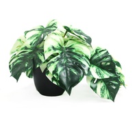Monstera artificielle de 25 cm de haut, variée, en gros, plante artificielle Monstera
