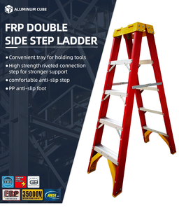 फ्राप इन्सुलेटेड हर्रिंगबोन इलेक्ट्रीशियन की सीढ़ी आधुनिक डिजाइन पतला शीर्ष बोल्ड फोल्डिंग कार्य मंच - Product Image 5