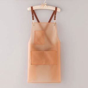 Delantal de PVC Impermeable, Transparente, Negro, Resistente al Aceite, para Cocina, Lavavajillas, Carnicería - Product Image 2