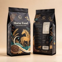Sac d'emballage pour aliments pour animaux, imprimé sur mesure, à fond plat, laminé MOPP, 20 kg, 25 kg, résistant à la poussière et à l'humidité