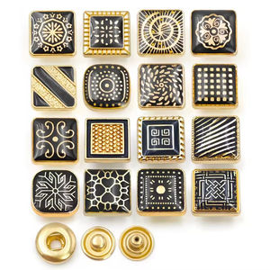 Custom Brand Logo Men's 4-Part Shirt with Snap Buttons High-Quality Luxury Metal Design - Product Image 2