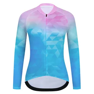 Camisa de ciclismo manga comprida feminina, roupas de ciclismo para mulheres, verão, outono 2023, vestuário uniforme de bicicleta mtb, vestuário feminino