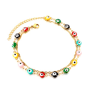 Minimalist Double Layer <b>Anklet</b> <b>Gold</b> Star Charm Zinc Alloy Women's Foot Ornament Adjustable Gift - Product Image 5
