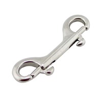 Mousqueton à double extrémité en acier inoxydable 304, crochet à ressort à dégagement rapide pour la plongée en extérieur, accessoires de quincaillerie pour yachts