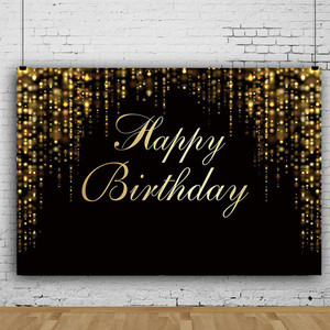 Telón de fondo negro y dorado, puntos dorados, fondo abstracto Vintage para fiesta de cumpleaños familiar, accesorios de <span class=keywords><strong>estudio</strong></span> para recién nacidos, decoración - Product Image 3