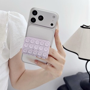 Multiple Colors Available Double-Sided Silicone Suction Cup <b>Foldable</b> Phone Holder Anti-slip Aluminum Alloy Core Stick <b>on</b> <b>Wall</b> - Product Image 5