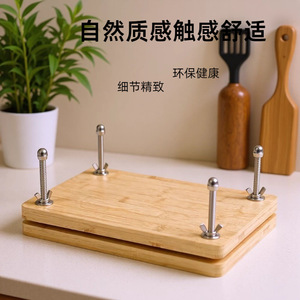 Pinza de bambú para libros, herramienta de presión de madera para manualidades y restauración 12323 - Product Image 1