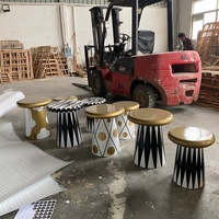 Table basse en fibre de verre, table à thé d'extérieur en fibre de verre, table basse en fibre de verre pour centre commercial, OEM ODM