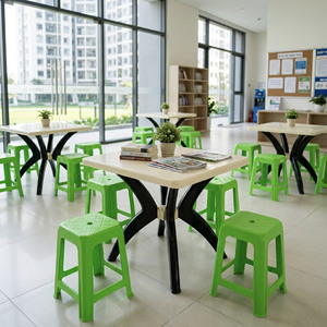Table de jardin en plastique PP imperméable, montage facile, mobilier moderne résistant aux intempéries, pour la maison, le balcon, le café, le restaurant, l'hôtel - Product Image 1