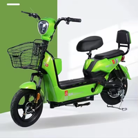 Bicicleta Eléctrica Urbana de 48V 350W, Ebike con Motor Trasero sin Escobillas, Cuadro Robusto, Frenos de Tambor Delanteros y Traseros, para Desplazamientos Diarios en la Ciudad